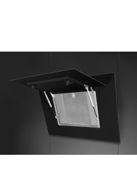 Õhupuhastaja smeg linea, seina, 90 cm, 636 m3/h, 70 db, must klaas-foto6