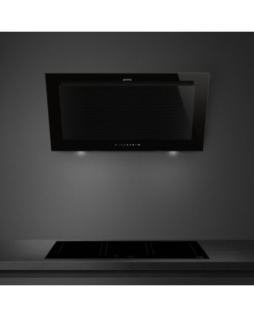 Õhupuhastaja smeg linea, seina, 90 cm, 636 m3/h, 70 db, must klaas-foto8