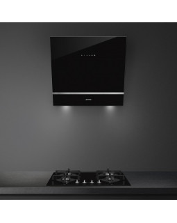 Õhupuhastaja smeg linea, seina, 60 cm, 666 m3/h, 58 db, must klaas-foto2