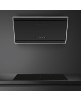 Õhupuhastaja smeg, seina, 90 cm, 729 m3/h, 53 db, matt must klaas-foto3