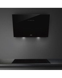 Õhupuhastaja smeg, seina, 90 cm, 729 m³/h, 60 db, must klaas-foto2