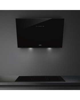 Õhupuhastaja smeg, seina, 90 cm, 729 m³/h, 60 db, must klaas-foto2