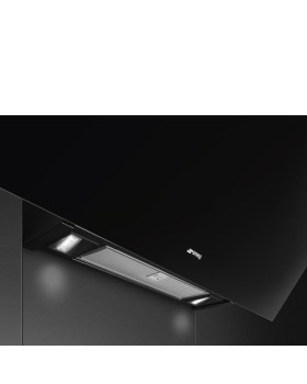 Õhupuhastaja smeg, seina, 90 cm, 729 m³/h, 60 db, must klaas-foto4