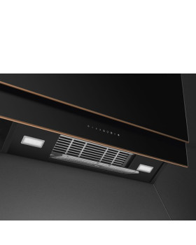 Õhupuhastaja smeg, dolce stil novo, seina, 90 cm, 777 m³/h, 67 db, must klaas/vask-foto5