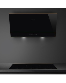 Õhupuhastaja smeg, dolce stil novo, seina, 90 cm, 777 m³/h, 67 db, must klaas/vask-foto6
