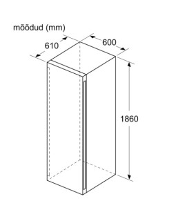Veinikülmik bosch seeria 6, 186 cm, 38 db, must-foto5