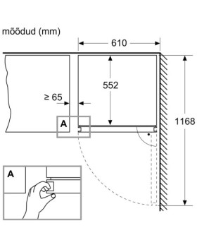Veinikülmik bosch seeria 6, 186 cm, 38 db, must-foto6