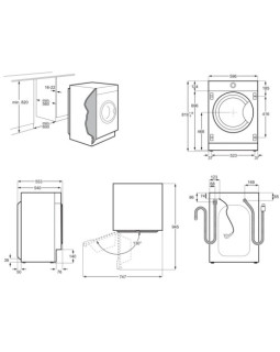 Pesumasin-kuivati aeg, integreeritav, eestlaetav, 8/4 kg, 1600 p/min, inverter-foto4