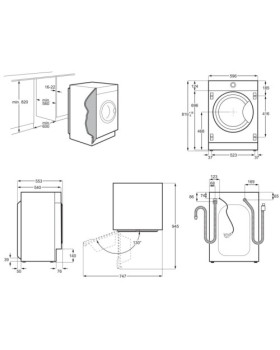 Pesumasin-kuivati aeg, integreeritav, eestlaetav, 8/4 kg, 1600 p/min, inverter-foto4