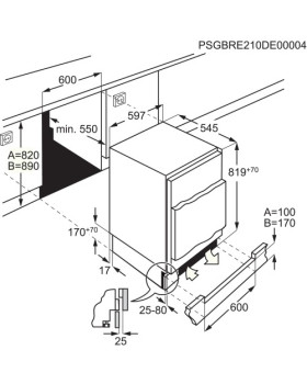 Külmik electrolux, integreeritav, h 82 cm, 93/16 l, 38 db, elektrooniline juhtimine, valge-foto4