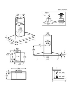 Õhupuhastaja electrolux, seina, 60 cm, 730m3/h, 70 db, must-foto3