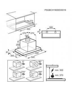 Õhupuhastaja electrolux, integreeritav, 54 cm, hob2hood, 700 m3/h, 67 db, valge-foto2
