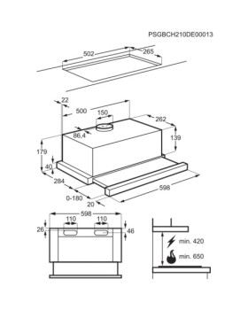 Õhupuhastaja electrolux, väljatõmmatav, 60 cm, must/hall-foto2