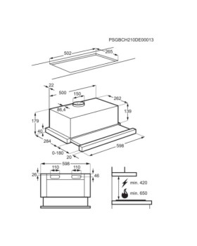 Õhupuhastaja electrolux, väljatõmmatav, 60 cm, hall-foto2