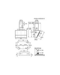 Õhupuhastaja electrolux, seina, 90 cm, max 63 db, 700 m3/h, matt must-foto2