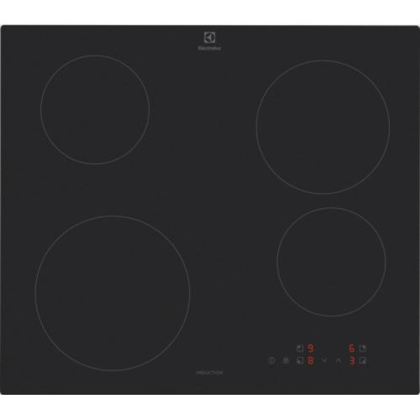 Pliidiplaat electrolux, 4 x induktsioon, 60 cm, matt must, lõigatud serv