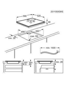 Pliidiplaat electrolux, 4 x induktsioon, 60 cm, matt must, lõigatud serv-foto3