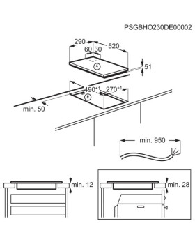 Pliidiplaat electrolux, 2 x induktsioon, domino, 30 cm, must, lõigatud serv-foto3