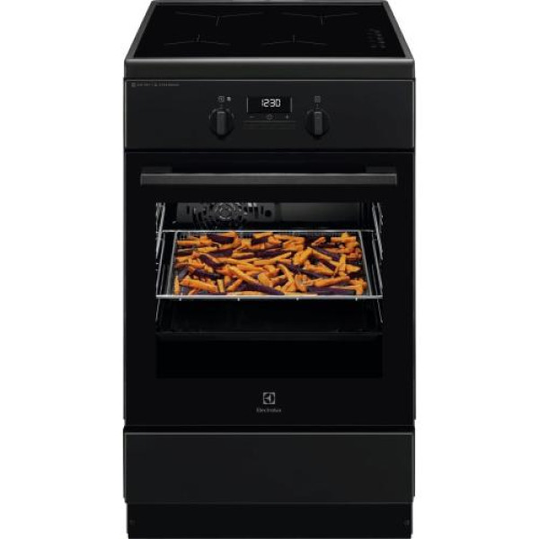 Elektripliit electrolux, 4 x induktsioon, elektriahi, katalüüs, steambake, 50 cm, must