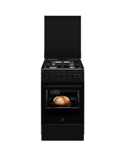 Gaasipliit electrolux, 50 cm, 4 x gaas, elektriahi, aurupuhastus, must