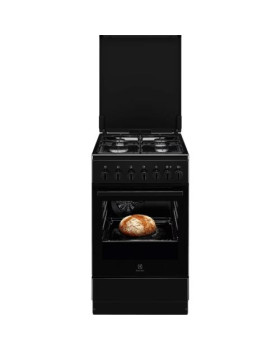 Gaasipliit electrolux, 50 cm, 4 x gaas, elektriahi, aurupuhastus, must