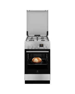 Gaasipliit electrolux, 50 cm, 4 x gaas, elektriahi, aurupuhastus, rv-teras