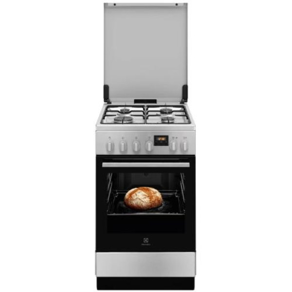 Gaasipliit electrolux, 50 cm, 4 x gaas, elektriahi, aurupuhastus, rv-teras