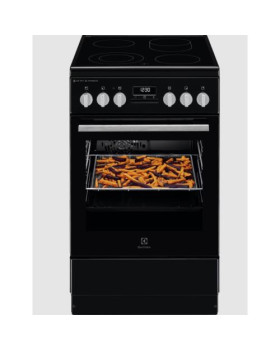 Elektripliit electrolux, 4x highlight, elektriahi, 50 cm, aurupuhastus, must