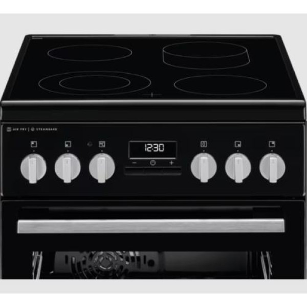 Elektripliit electrolux, 4x highlight, elektriahi, 50 cm, aurupuhastus, must