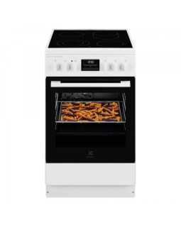 Elektripliit electrolux, 4x highlight, elektriahi, aurufunktsioon, 50 cm, katalüüspuhastus, valge