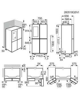 Külmik electrolux, side-by-side, 180 cm, 269/153 l, 38 db, puutetundlik, nofrost, must-foto4