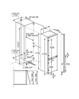 Külmik electrolux 500, integreeritav, 177,2 cm, 195/72 l, lowfrost, valge-foto4