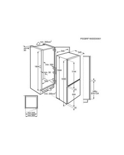 Külmik electrolux, integreeritav, 189 cm, 213/60 l, nofrost, 35 db, puutetundlik, valge-foto2