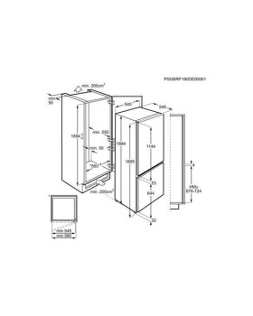 Külmik electrolux, integreeritav, 189 cm, 213/60 l, nofrost, 35 db, puutetundlik, valge-foto2