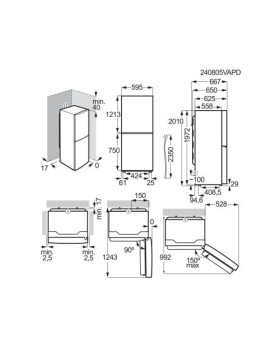 Külmik electrolux, 201 cm, 266/101 l, 38 db, elektrooniline juhtimine, noforst, rv-teras-foto5
