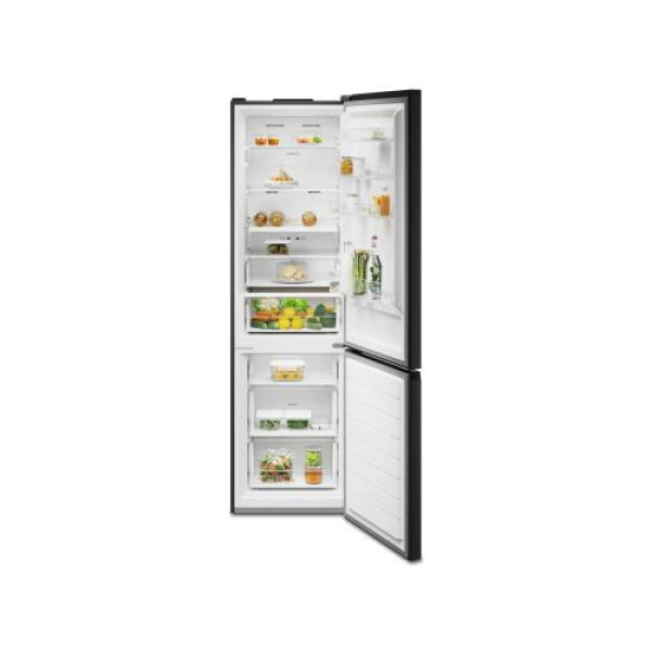 Külmik electrolux, 201 cm, 264/113 l, 36 db, elektrooniline juhtimine, noforst, must