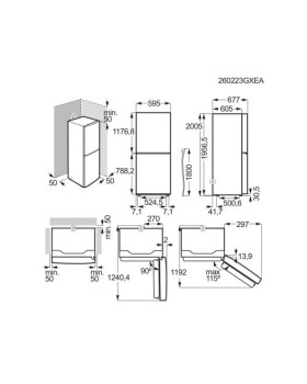 Külmik electrolux, 201 cm, 264/113 l, 36 db, elektrooniline juhtimine, noforst, must-foto4