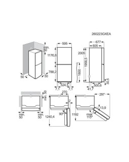 Külmik electrolux, 201 cm, 264/113 l, 36 db, elektrooniline juhtimine, noforst, must-foto5