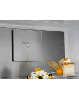 Külmik electrolux 800, 201 cm, 266/101 l, 38 db, elektrooniline juhtimine, noforst, valge klaas uksel-foto3