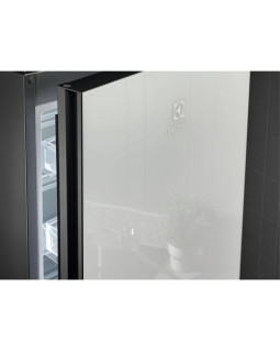 Külmik electrolux 800, 201 cm, 266/101 l, 38 db, elektrooniline juhtimine, noforst, valge klaas uksel-foto4