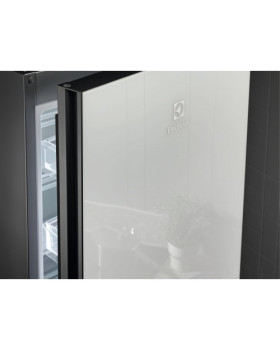 Külmik electrolux 800, 201 cm, 266/101 l, 38 db, elektrooniline juhtimine, noforst, valge klaas uksel-foto4
