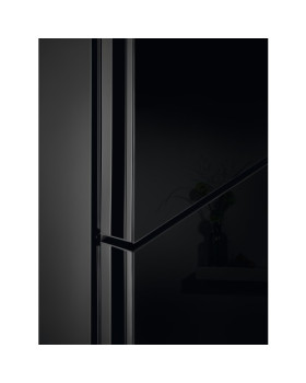 Külmik electrolux, 201 cm, 244/94 l, 38 db, elektrooniline juhtimine, noforst, must klaas uksel-foto2