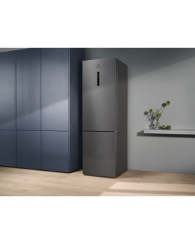 Külmik electrolux, 201 cm, 266/101 l, 38 db, elektrooniline juhtimine, rv teras-foto3