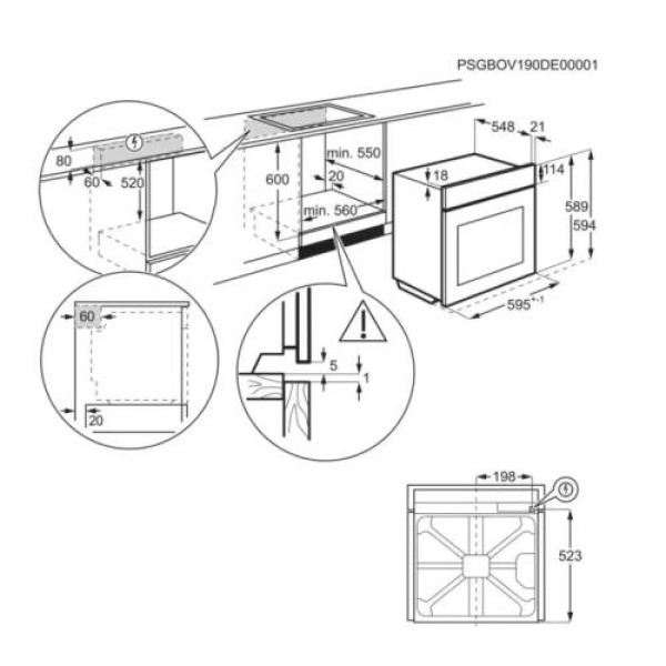 Ahi electrolux, 72 l, pürolüüs, aurufunktsioon, must