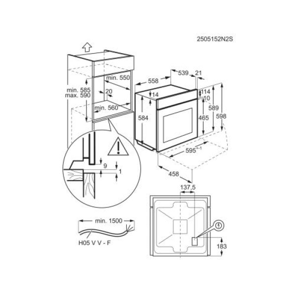 Ahi electrolux, 65 l, a+, pürolüüspuhastus, must