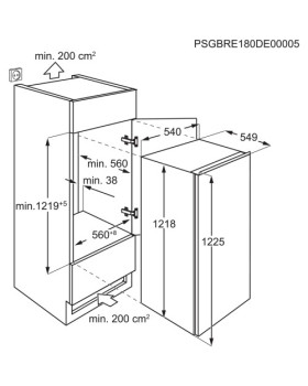 Jahekapp electrolux, integreeritav, 122 cm, 35 db, 207 l, valge-foto4