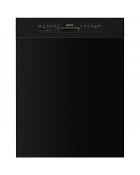 Nõudepesumasin smeg, integreeritav, 2 korvi, 60 cm, 49 db, must uks