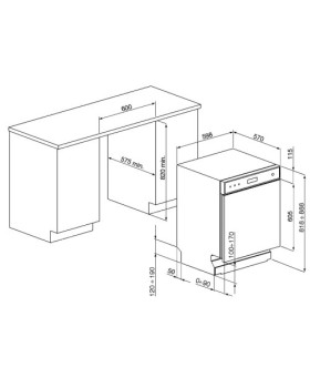 Nõudepesumasin smeg, integreeritav, 2 korvi, 60 cm, 49 db, rv uks-foto9