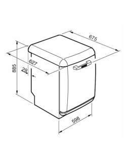 Nõudepesumasin smeg, 50-ndate stiil, 60 cm, 3 korvi, 45 db, kreem-foto4