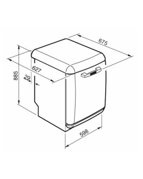 Nõudepesumasin smeg, 50-ndate stiil, 60 cm, 3 korvi, 45 db, kreem-foto4